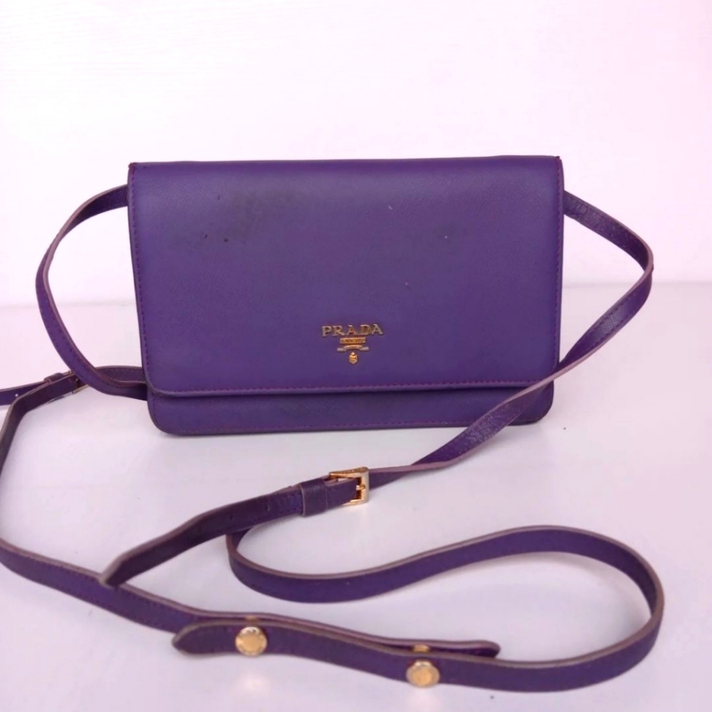 ($2000+) Prada Vitello Saffiano Crossbody Bag